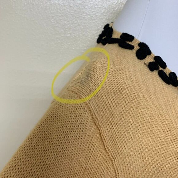 Storybook Knit Embellished Sequined Cheetah Cardigan Small Tan - Picture 11 of 13